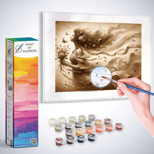 Paint by Numbers - Woman in the wind