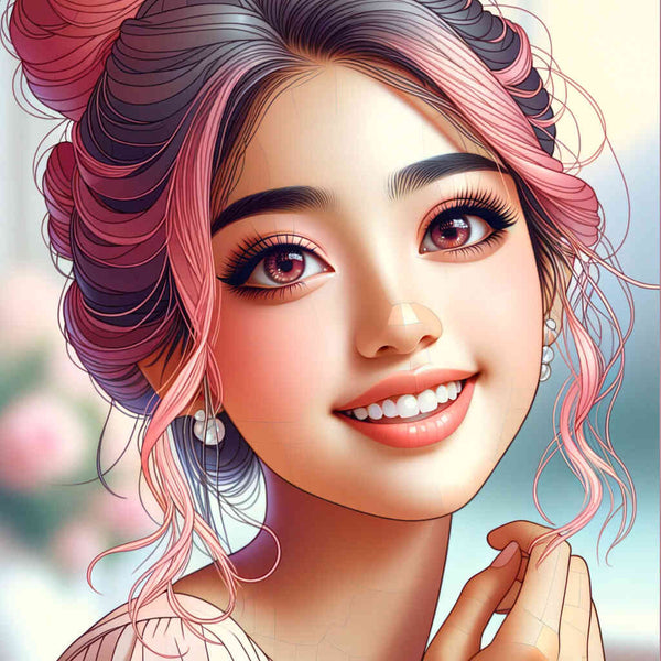 Paint by Numbers - Girl with updo hairdo