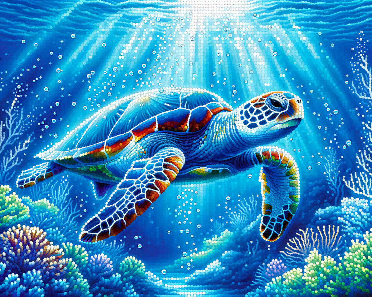 Paint by Numbers - Turtle dives