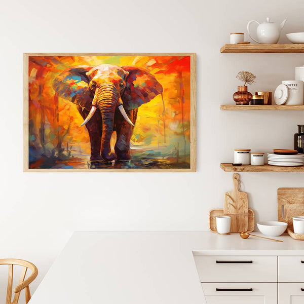 Elephant, art painting - Paint by Numbers