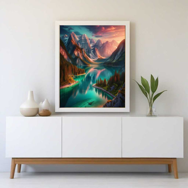 Paint by Numbers - Glass Clear Mountain Lake