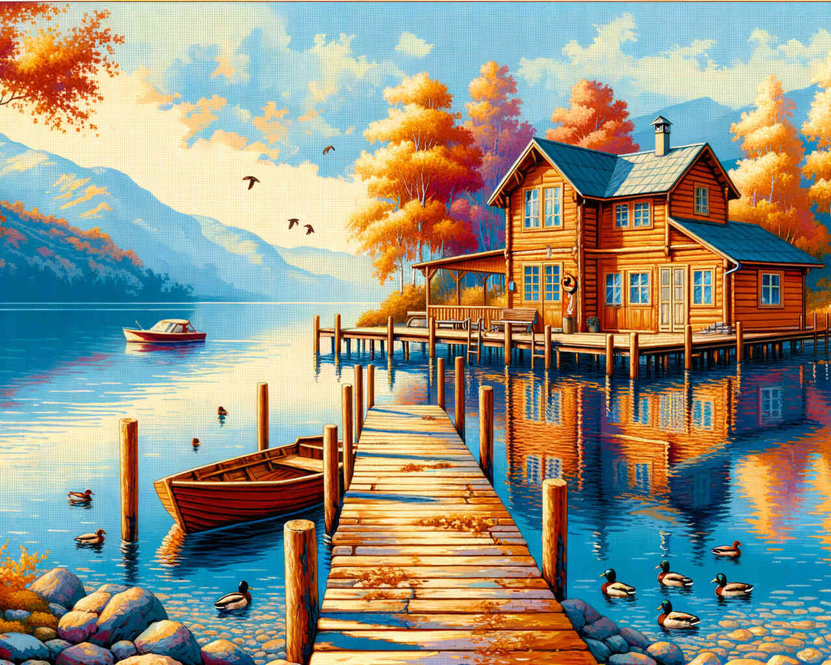 Paint by Numbers - House with jetty