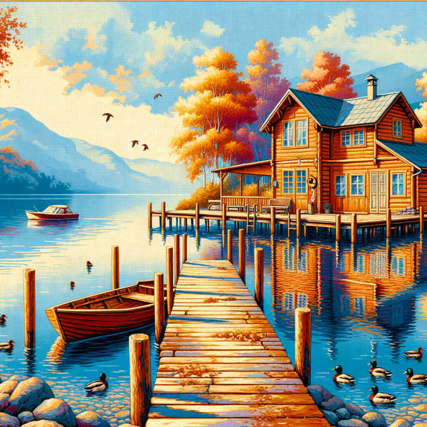 Paint by Numbers - House with jetty