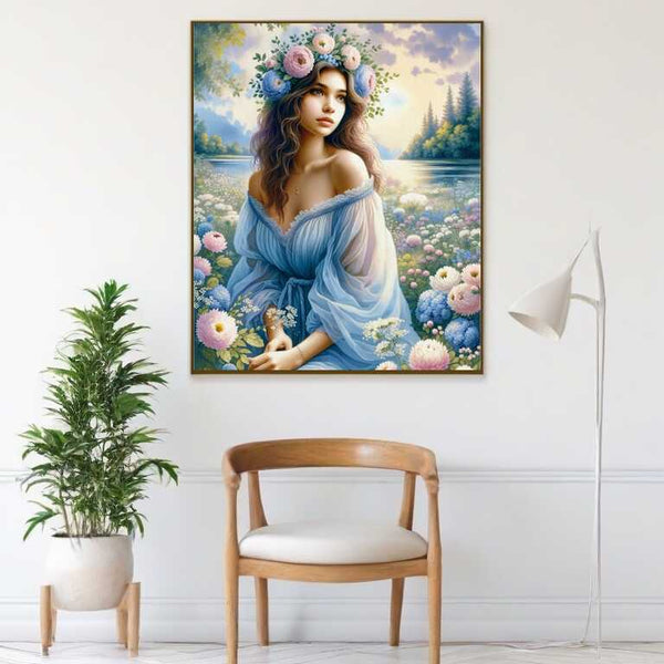 Paint by Numbers - Girl in blue robe