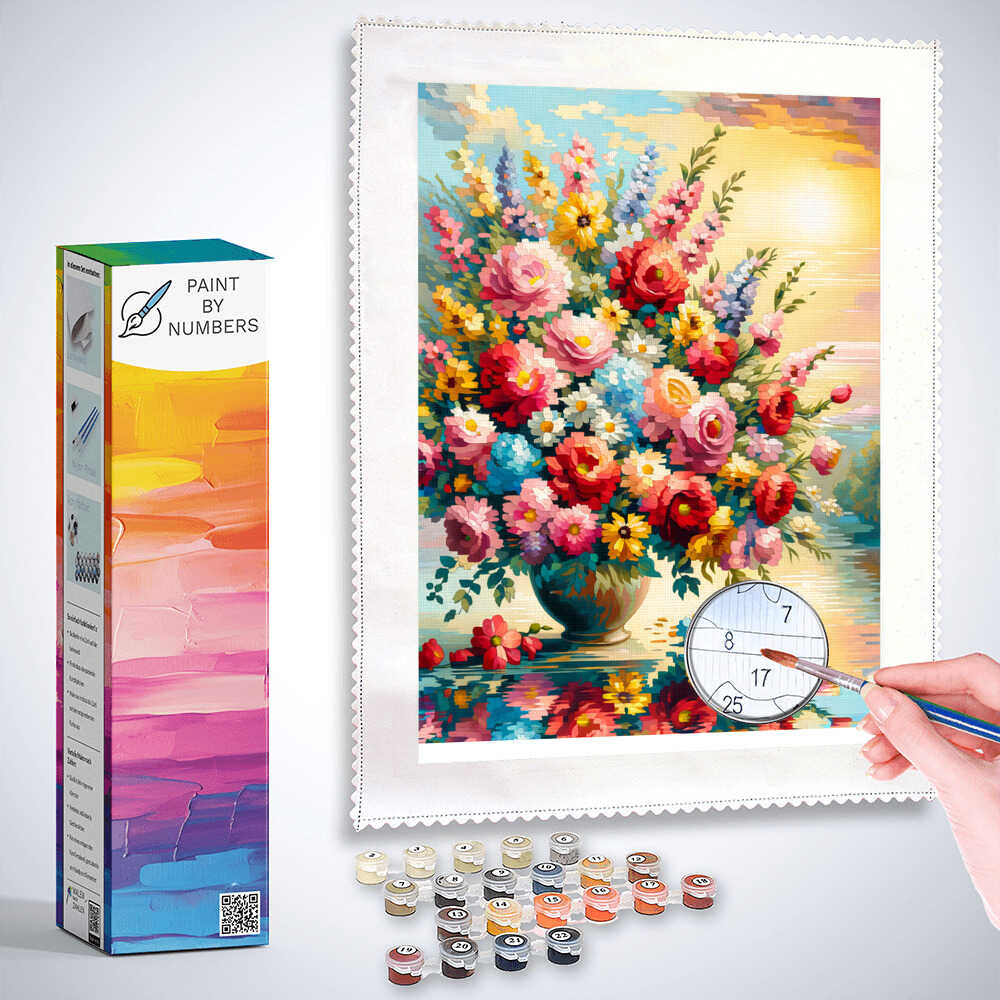 Paint by Numbers - Colorful bouquet of flowers