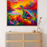 AB Diamond Painting - Dinosaurier Bunt - gedruckt in Ultra-HD - AB Diamond, Dinosaurier, Neu eingetroffen, Quadratisch