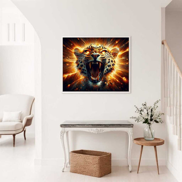 Leopard, Roaring - Paint by Numbers