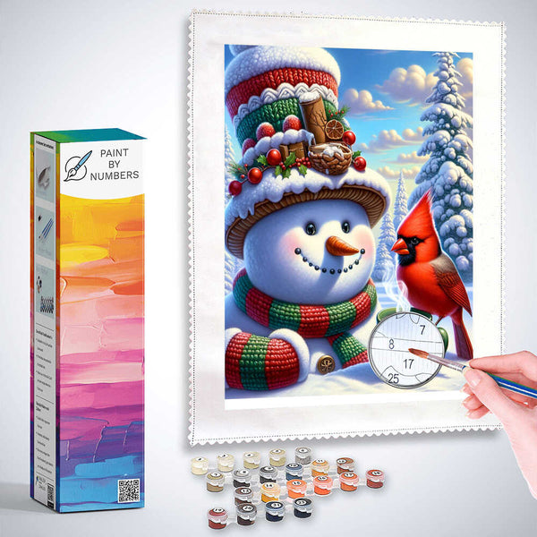 Paint by Numbers - Snowman with Cocoa