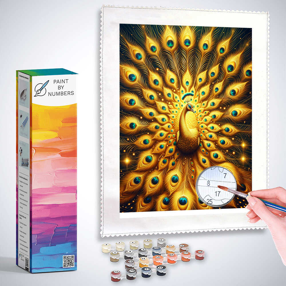 Paint by Numbers - Golden Peacock