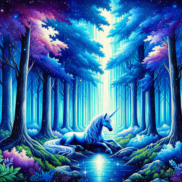 Unicorn in the magic forest - Paint by Numbers