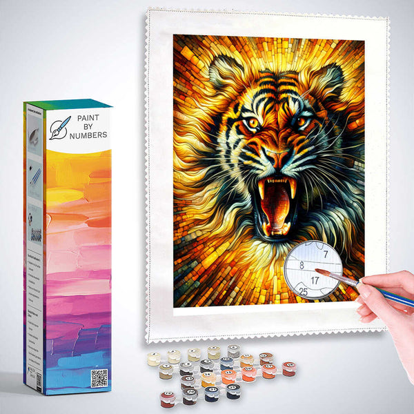 Paint by Numbers - Roaring Tiger