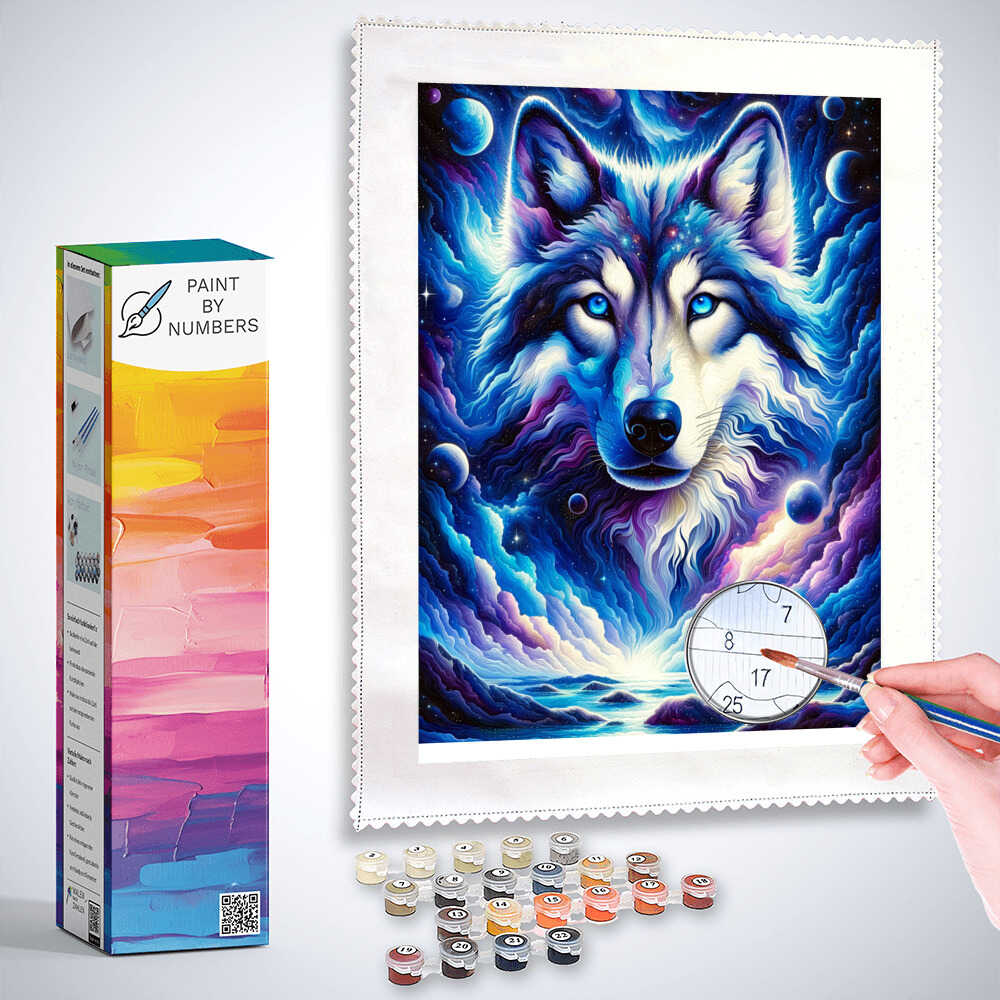 Paint by Numbers - Luminous Wolf