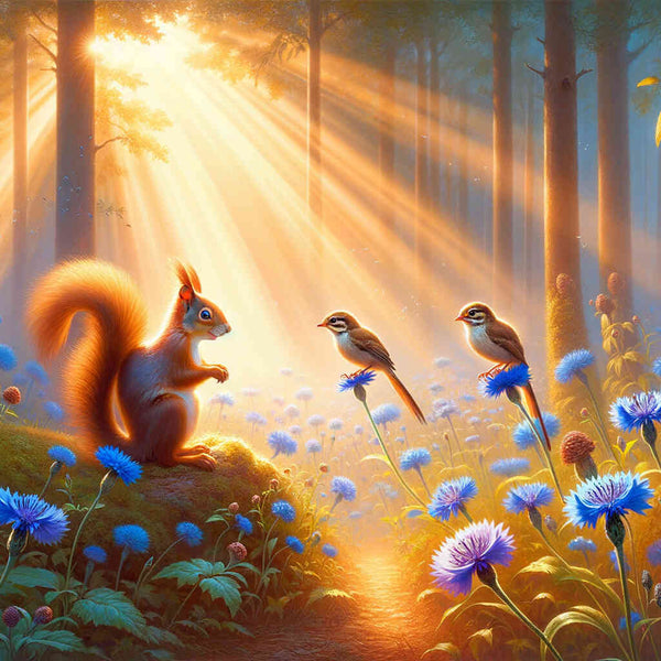 Paint by Numbers - Squirrel and bird