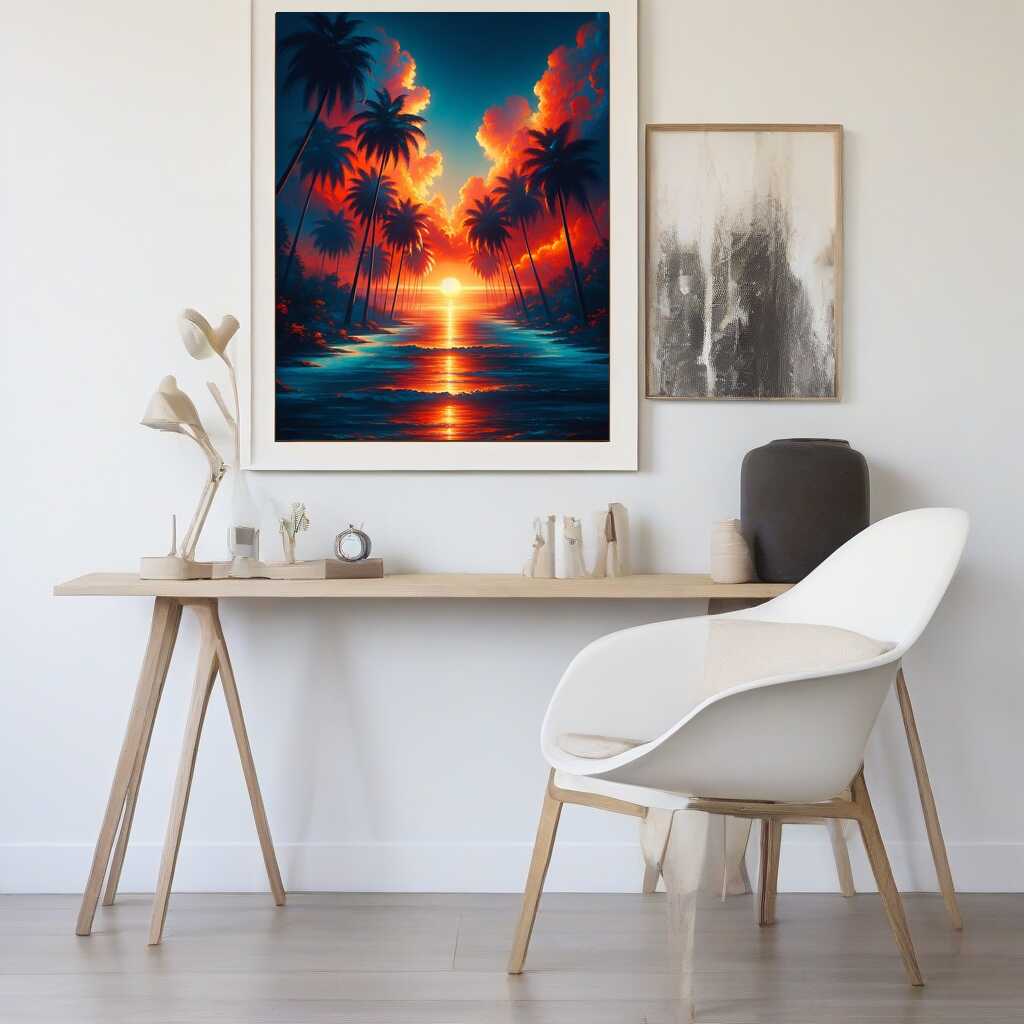 Paint by Numbers - Sunset Under Palms