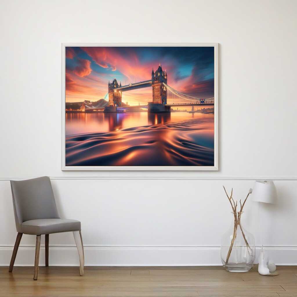 Paint by Numbers - Evening sky over London Tower Bridge