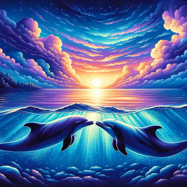 Paint by Numbers - Dolphin couple