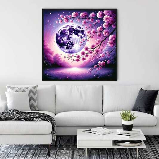 Paint by Numbers - Purple Full Moon