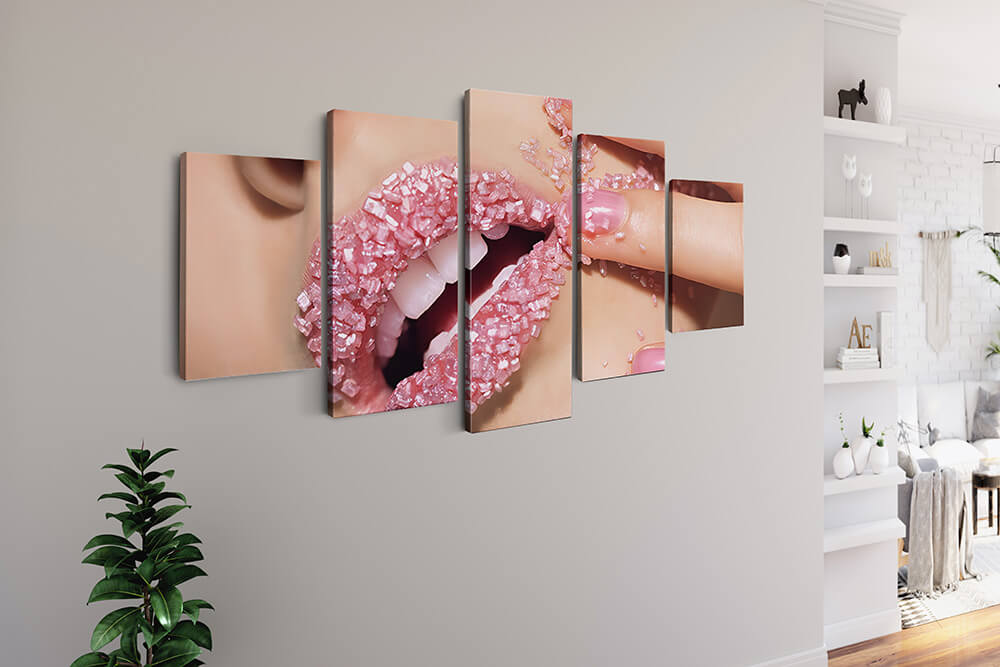 Malen nach Zahlen 5 teilig - Pink Glamour - hochwertige Leinwand - multi5, neue_bilder