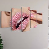 Malen nach Zahlen 5 teilig - Pink Glamour - hochwertige Leinwand - multi5, neue_bilder