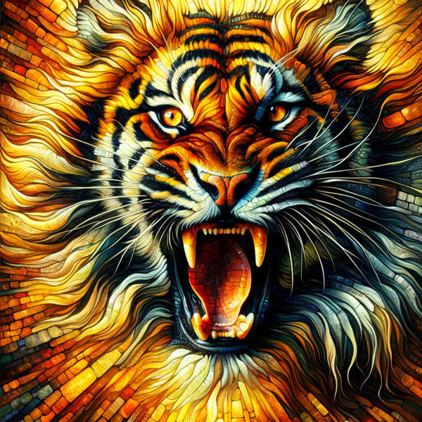 Paint by Numbers - Roaring Tiger