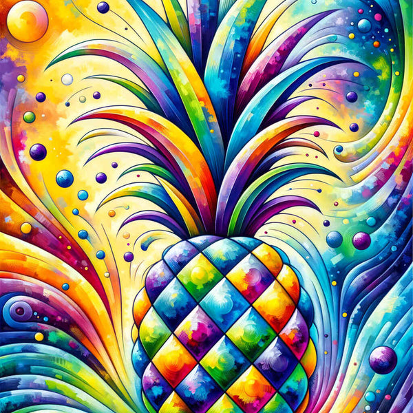 Paint by Numbers - Colorful Abstract Pineapple