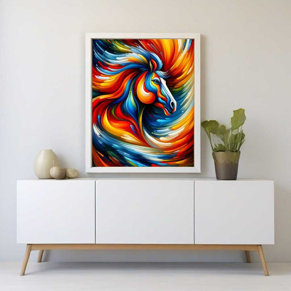 Horse, Colorful colors - Paint by Numbers