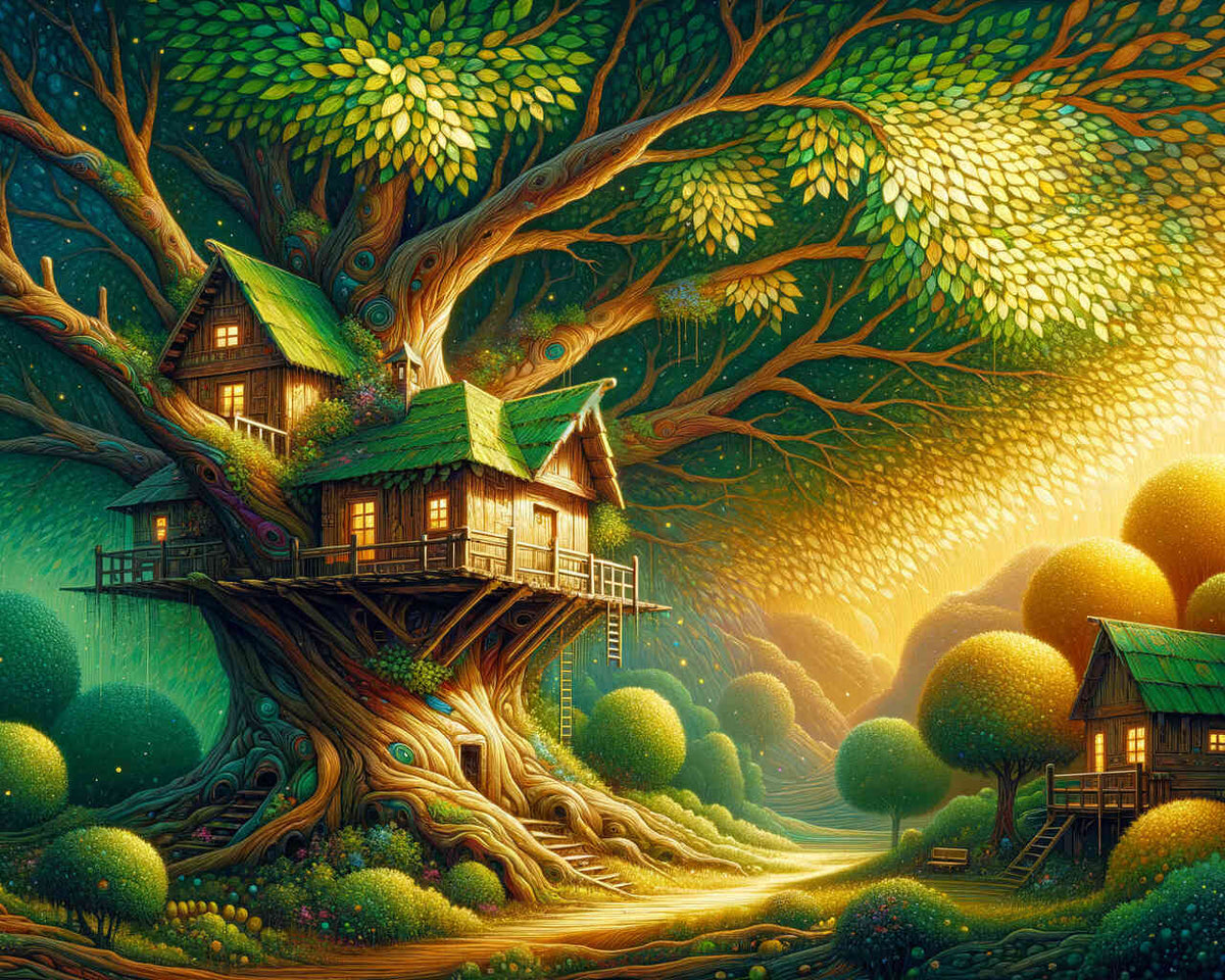 House in tree - Paint by Numbers