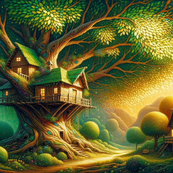 House in tree - Paint by Numbers