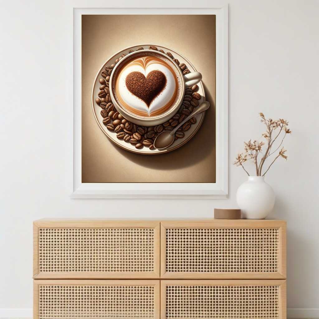 Paint by Numbers - Cappuccino Heart