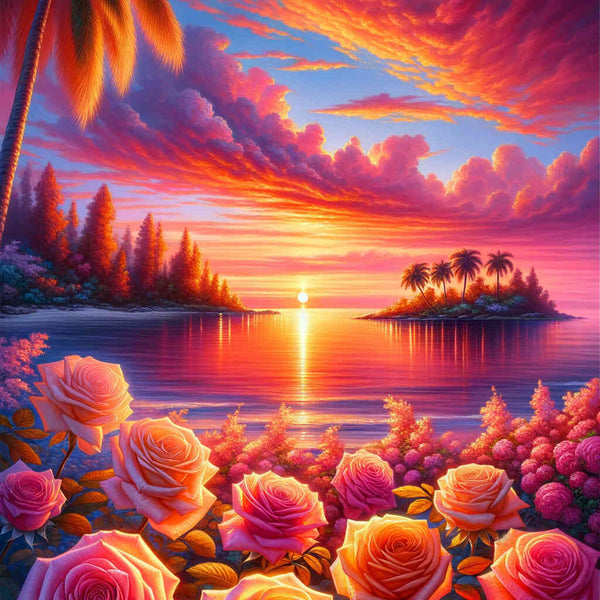 Paint by Numbers - Rose Island, sunset