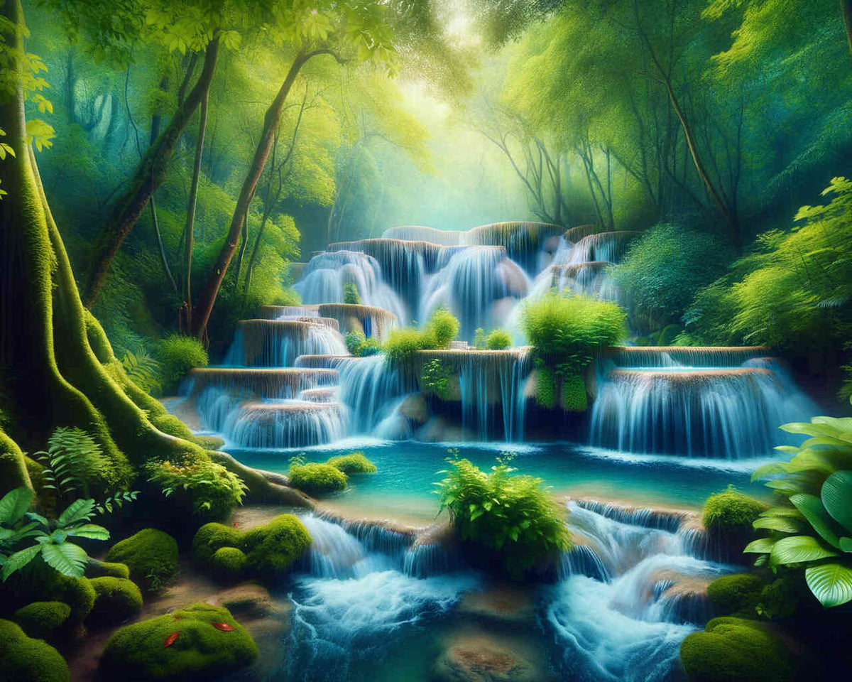 Paint by Numbers - Waterfall Staircase