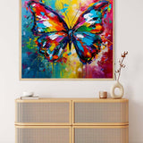 AB Diamond Painting - Schmetterling Abstrakt Farbenfroh - gedruckt in Ultra-HD - AB Diamond, Neu eingetroffen, Quadratisch, Schmetterling, Tiere