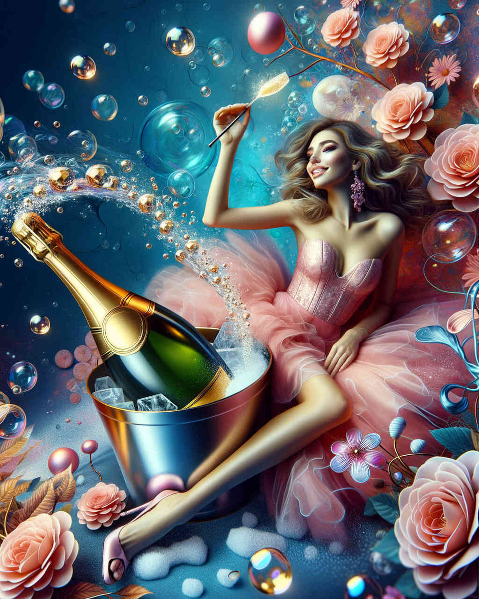 Paint by Numbers - Champagne woman