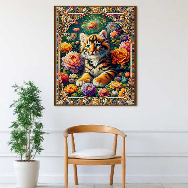 Paint by Numbers - Cat Mosaic Tiger Cat