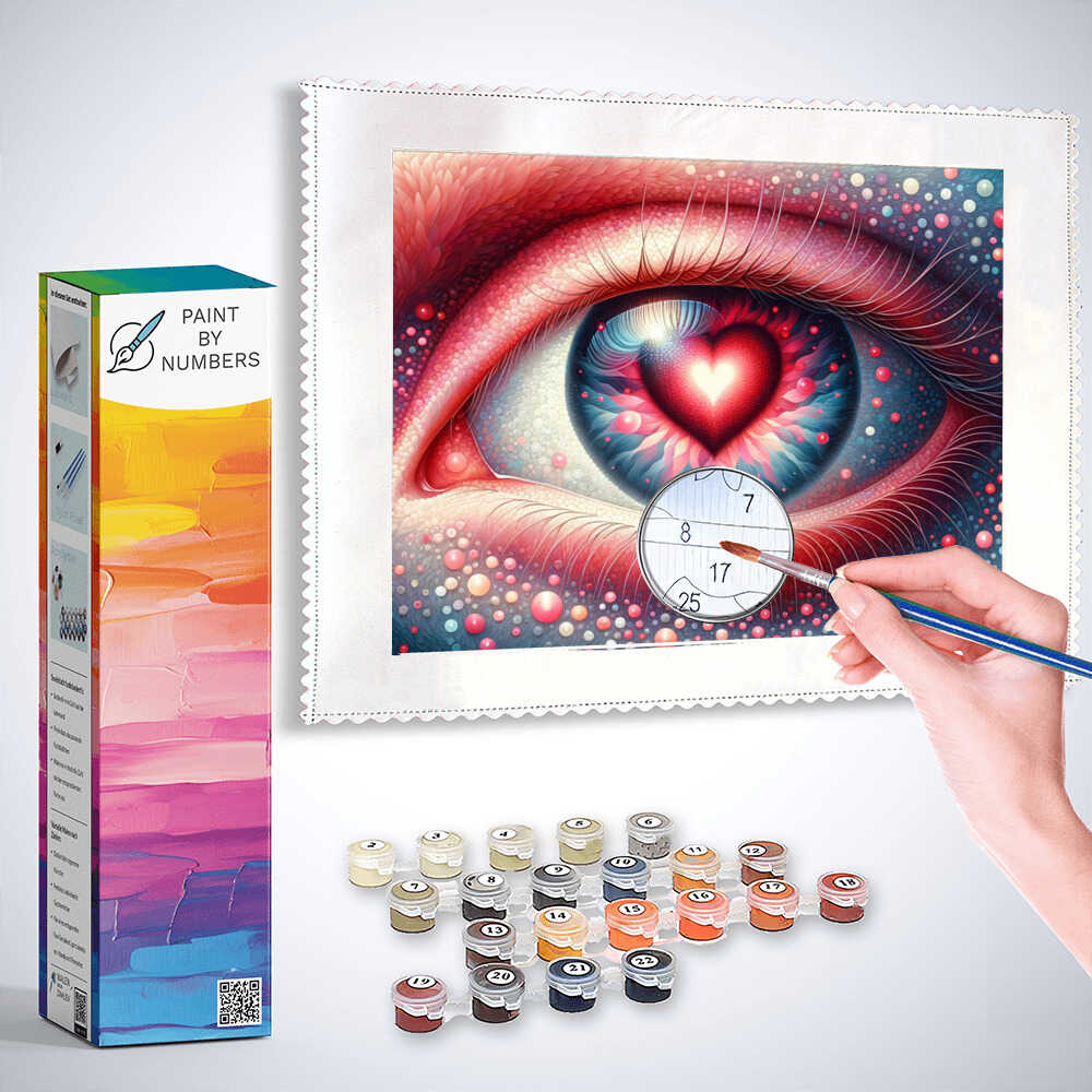 Paint by Numbers - Pink Heart Eye