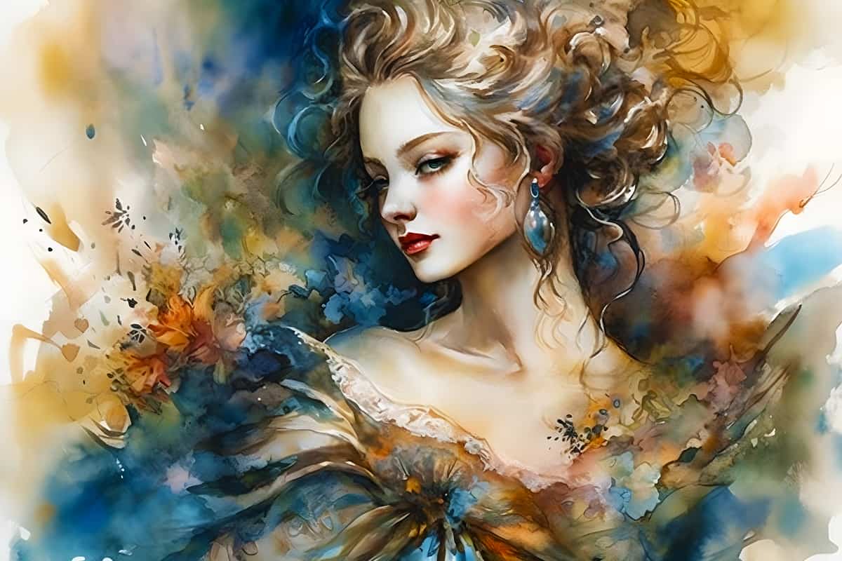Abstract woman in dress diamond painting kit - Art that Sparkles - Paint by Numbers