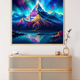 AB Diamond Painting - Nordlichter über Berg - gedruckt in Ultra-HD - AB Diamond, Aurora Borialis, Neu eingetroffen, Nordlichter, Quadratisch