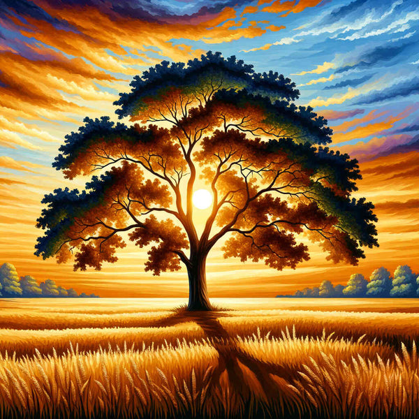 Paint by Numbers - Dream tree, sunset