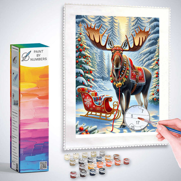 Paint by Numbers - Christmas Elk