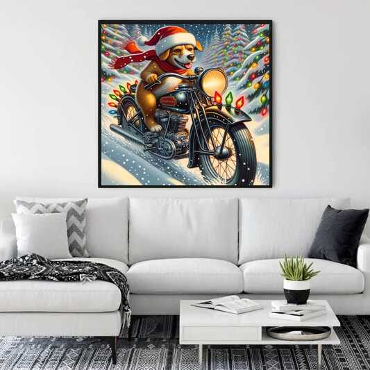 Paint by Numbers - Dog Motorcycle