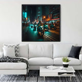 Diamond Painting - Street King displayed in modern living room.