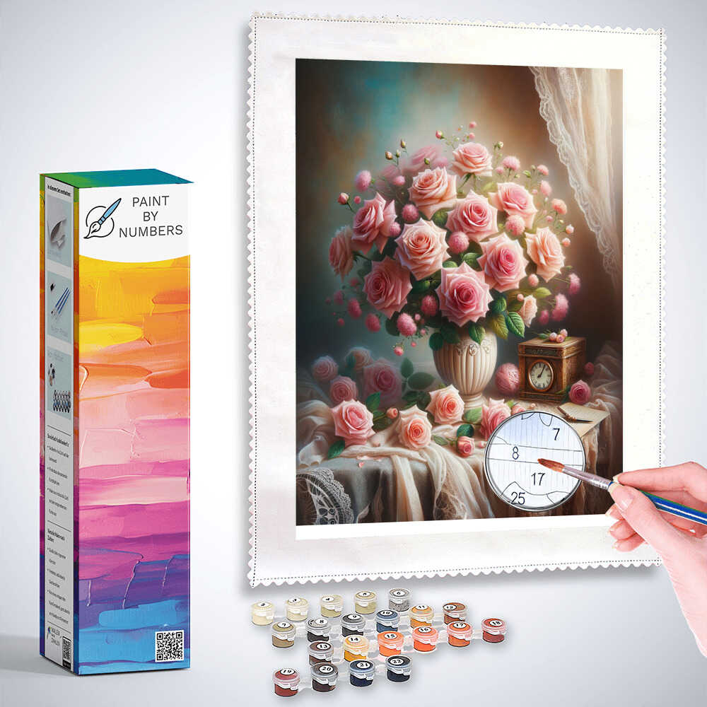 Paint by Numbers - Roses in Vase