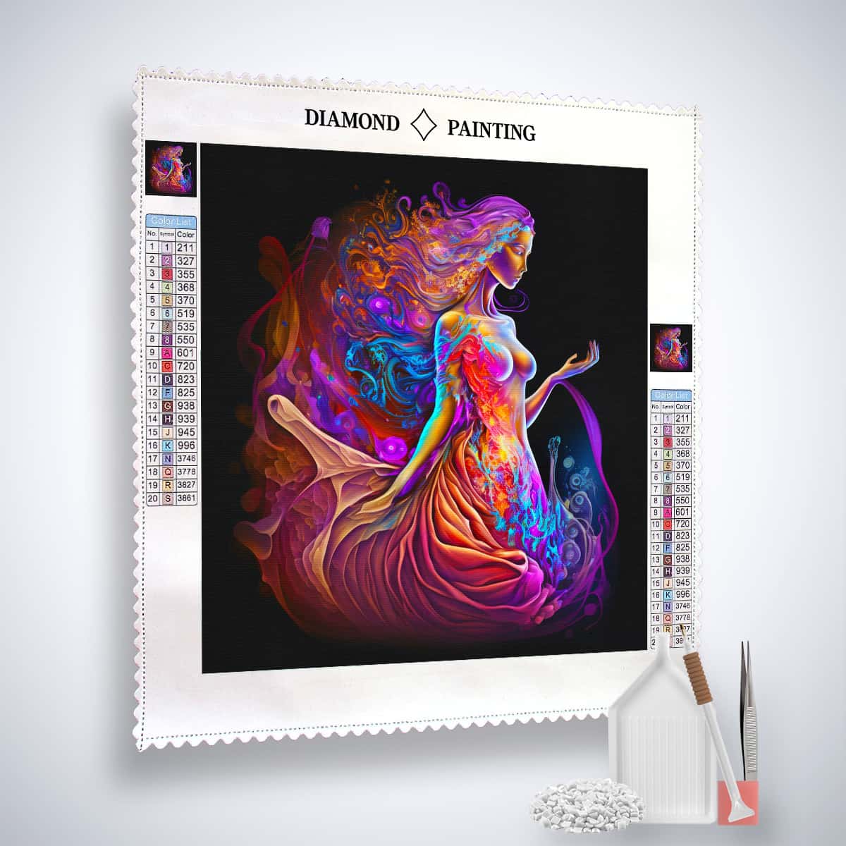 Diamond Painting - Weltallkleid - gedruckt in Ultra-HD - Menschen, Neu eingetroffen, Quadratisch