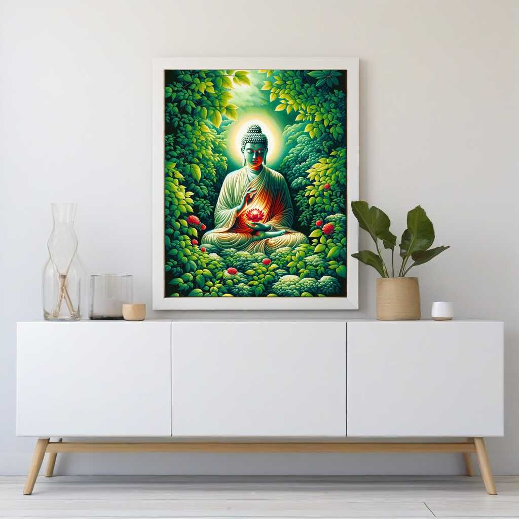 Paint by Numbers - Buddha with Red Flower