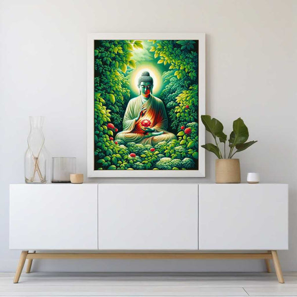 Paint by Numbers - Buddha with Red Flower