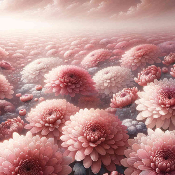 Paint by Numbers - Pink Chrysanthemums