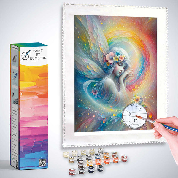 Paint by Numbers - Fairy with Rainbow