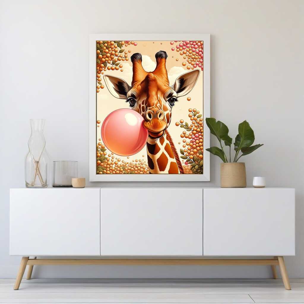 Giraffe with gum Paint by Numbers