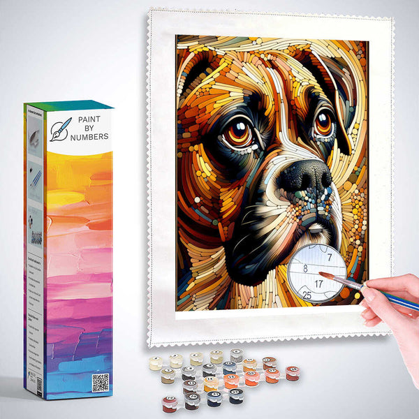 Paint by Numbers - Boxer, Portrait