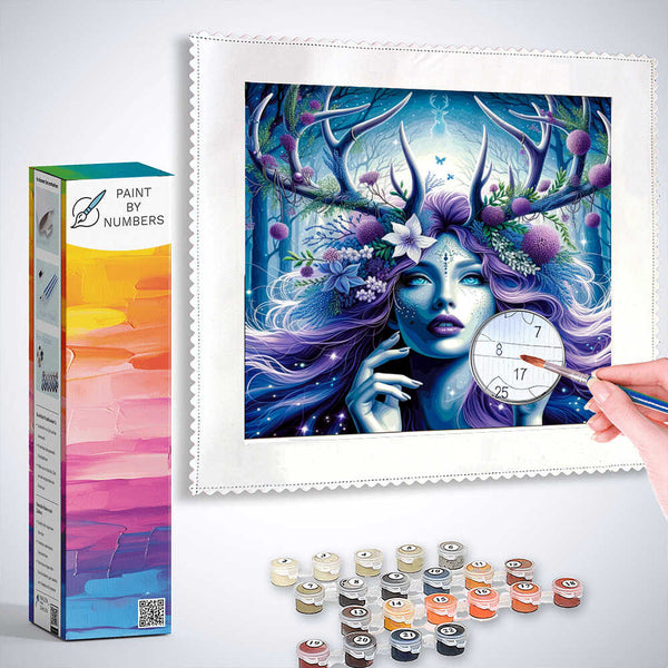Paint by Numbers - Woman with Antlers Mystical